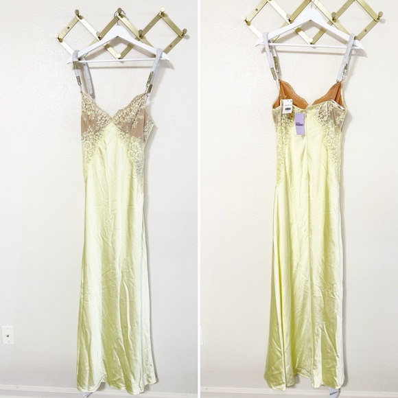 NWT Self-Portrait × Christopher Kane Lace Satin Crystal Embellished Maxi Dress 6 - Picture 7 of 14